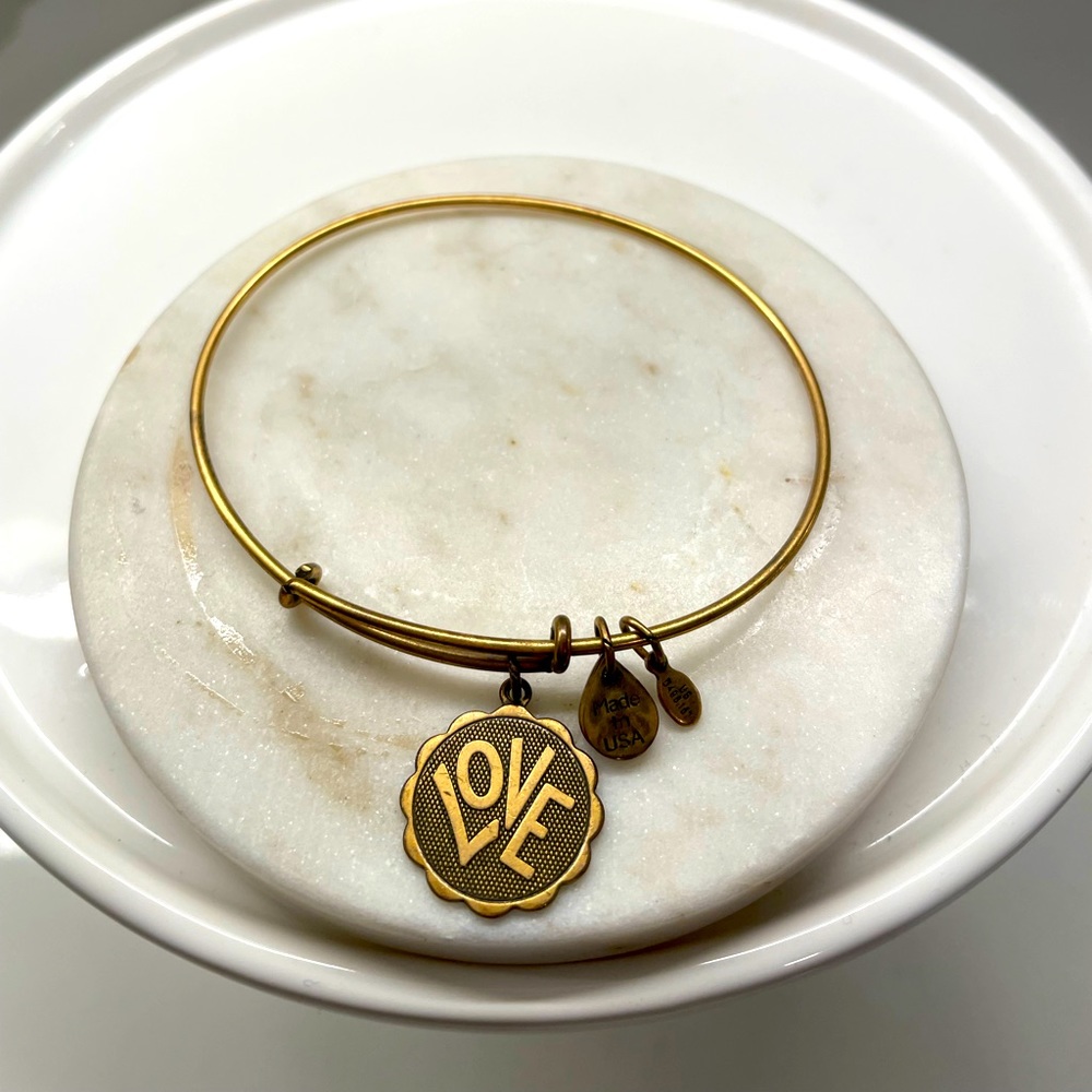 Alex and Ani LOVE Bracelet in Gold